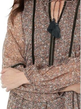 Printed Shine Chiffon Maxi Dress